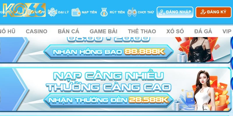 Nạp càng nhiều thưởng càng cao dành cho tất cả thành viên của KO66